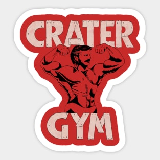 Love Lies Bleeding Inspired Vintage Crater Gym Grey Sticker